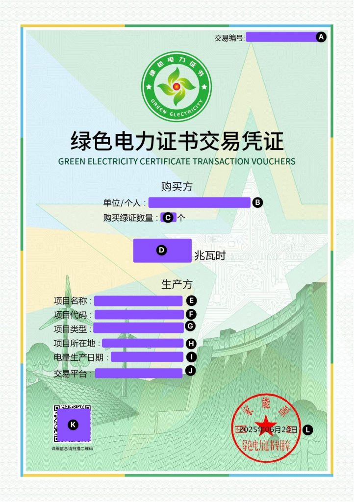 GEC. China Green Electricity Certificate